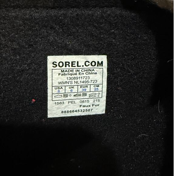 Sorel Winter Carnival Snow Boots Women’s 8 Blue Pink Waterproof Insulated - Picture 9 of 16